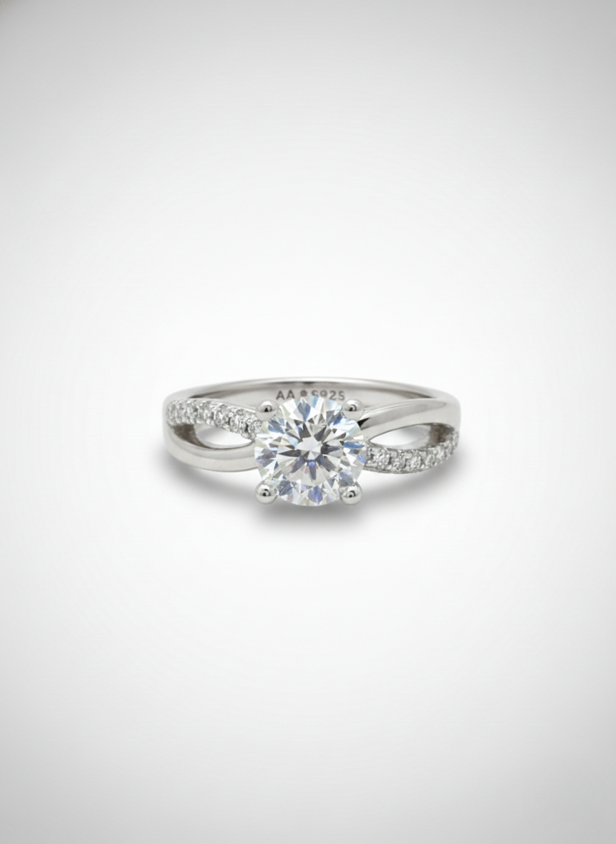 Anel Moissanite Prata 925 - AP270-CHU-31
